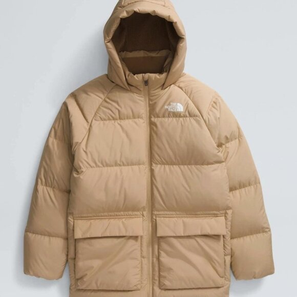 The North Face Boys' Teen North Down Fleece-Lined Short Parka, Khaki , XLarge - Picture 1 of 6